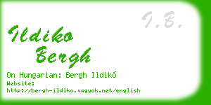 ildiko bergh business card