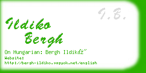 ildiko bergh business card